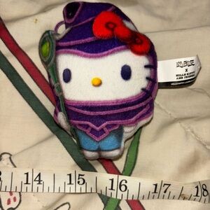 Hello Kitty Purple and Red Hooded Plush Keychain by Sanrio